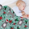 DSANE Pitbull Santa Paws Christmas Floral Christmas Throw Blanket Soft Fleece Christmas Blanket Cozy Flannel Throw for Couch Bed - 4 of 4