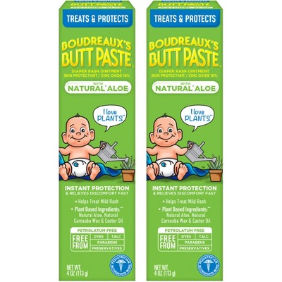 Image of Boudreaux's BP Butt Paste Baby Diaper Rash Cream with Natural Aloe - 4oz/2pk
