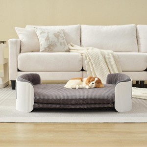 Dog Sofa Bed for Small Dogs and Cats,Elevated Pet Couch with Washable Cover, Indoor Small Dog Sofa for Living Room - LAOTIES - 1 of 4