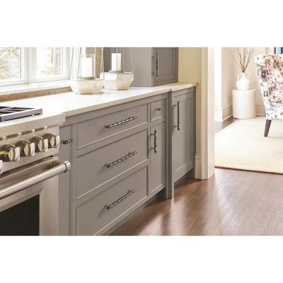 London Black Chrome and Golden Champagne Cabinet Knob