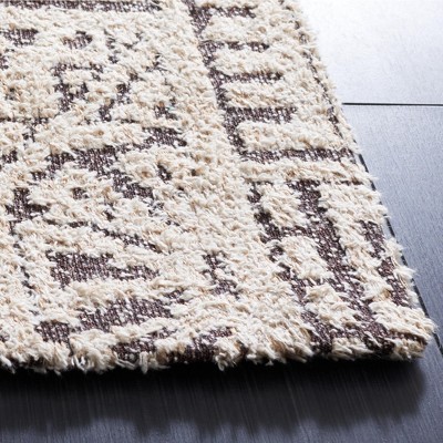 Ivory Geometric Flat Woven Rectangular Area Rug, 3' x 5'