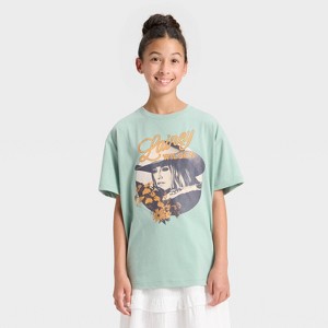 Girls' Lainey Wilson Oversized Short Sleeve Graphic T-Shirt - Green - 1 of 4