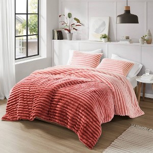 Intelligent Design Avril Fluffy Ribbed Plush Comforter Set - 1 of 4