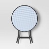 Glass Round Printed Folding Outdoor Portable Side Table Blue/White/Black - Room Essentials™ - 4 of 4