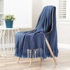 Chanasya Mini Geometric Maze Acrylic Throw Blanket With Tassels - 3 of 4