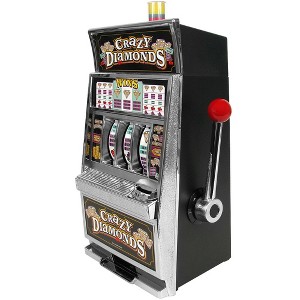 Trademark Poker Crazy Diamonds Casino Slot Machine Authentic Replica Bank - 1 of 4