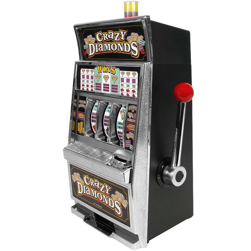 Trademark Poker Crazy Diamonds Casino Slot Machine Authentic Replica Bank, 1 of 5