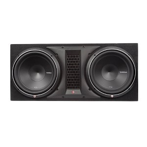 Rockford Fosgate P2-2X12 Dual 12" Ported Loaded Enclosure, 800 Watts Rms, - 1-Ohm Final, H 15.1” X W 33.9” X D 16.4” - 1 of 2