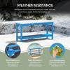 WestinTrends Malibu 55" All Weather HDPE Outdoor Patio Two Shelf Table - 3 of 4