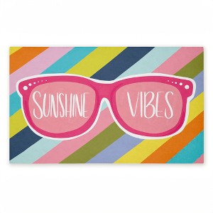 Stupell Industries Sunshine Vibes Sunglasses Printed Outdoor Door Mat, design by Emily Cromwell, 18"x30" - 1 of 4