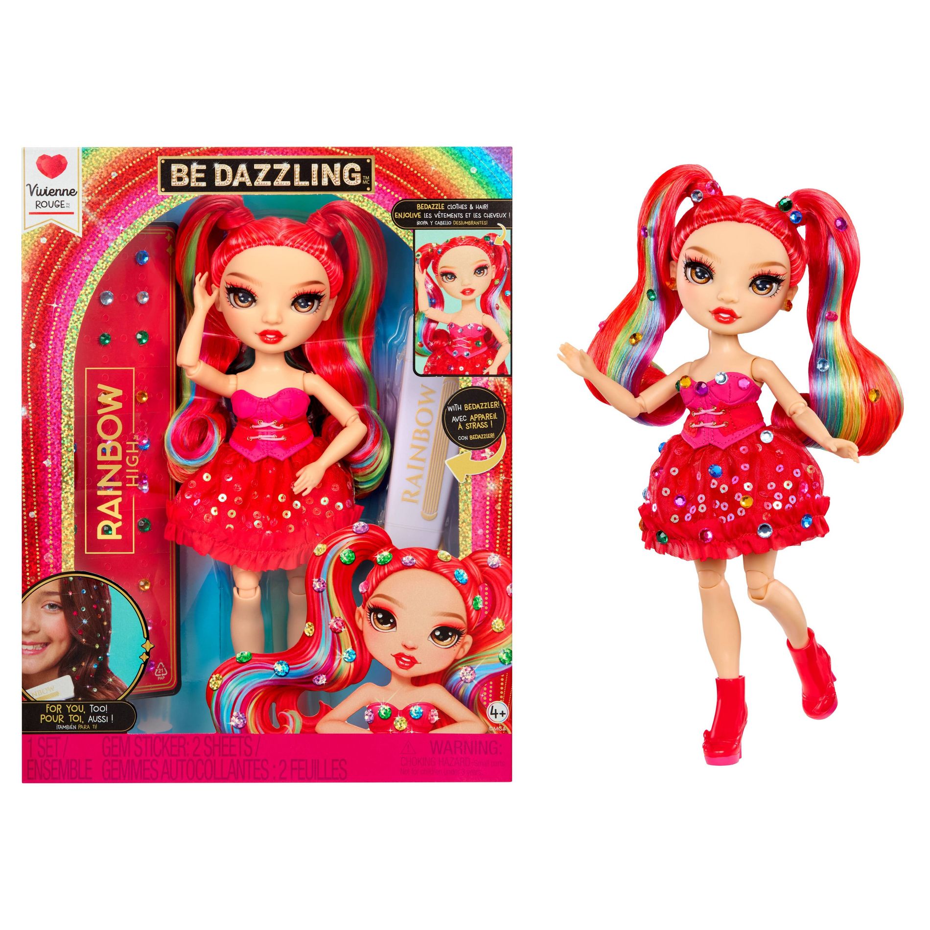 Rainbow High Be Dazzling Fashion Doll - Vivienne Rouge (Red)