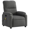 VidaXL Massage Recliner Chair Dark Gray Microfiber Fabric - image 3 of 4