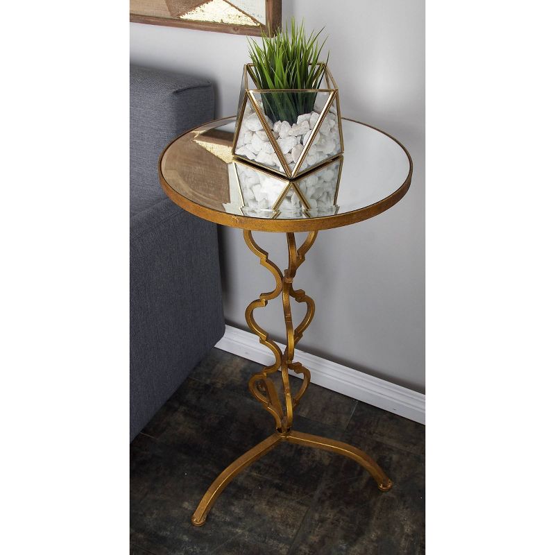 Antiqued Metal Accent Table Gold - Olivia &#38; May, 3 of 15
