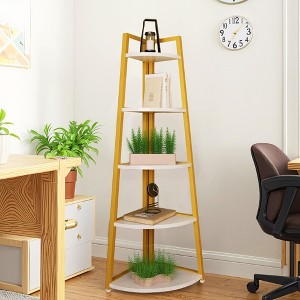 UbMelt 70 Inch Book Shelf Modern 5-Tier Display Corner Bookcase Storage Organzier for Living Room,Bedroom,Office - 1 of 4