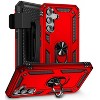 SAHARA - Military Kickstand Series with Belt Clip Case for Samsung Galaxy A54 5G - Red - 3 of 4