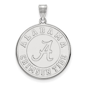 Black Bow Jewelry Sterling Silver Alabama Crimson Tide NCAA Extra Large Pendant - 1 of 3