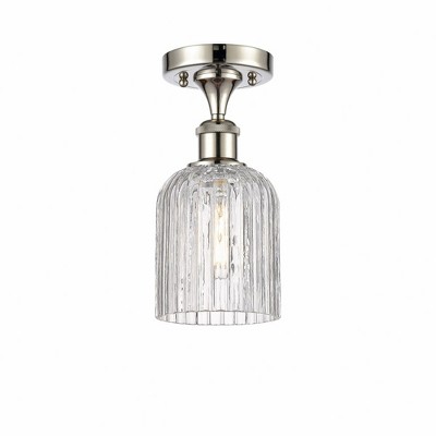Bridal Veil - 1 Light Semi-Flush Mount In Art Deco Style-10.25 Inches Tall and 5 Inches Wide
