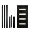 MATEERTY New Design Fiberglass Composite Door Left Hand Inswing Entrance Door Black Exterior Front Entry Doors with 4-9/16 Frame - 3 of 4