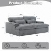 Oversized Corduroy Double Chaise Lounge Chair, 82.7" Deep Seat Sleeper Sofa Bed with Memory Foam, No Assembly for Living Room-3irtyhousy - 4 of 4