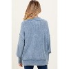 Pinkblush Classic Blue Washed Side Slit Oversized Maternity Sweater - 3 of 3