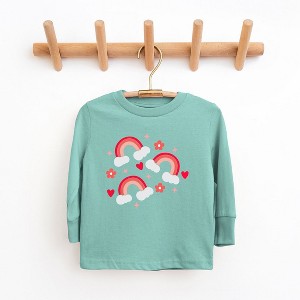 The Juniper Shop Valentine Rainbow Toddler Long Sleeve Tee - 1 of 3