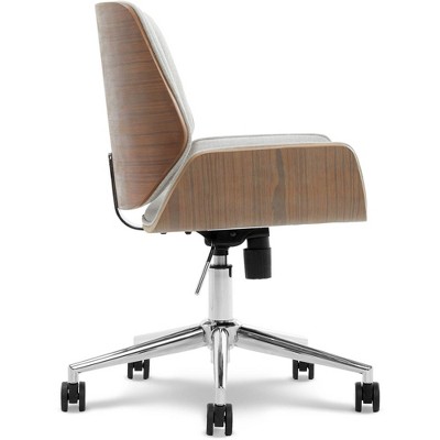 Gray Bentwood Armless Swivel Task Chair