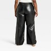 Women's Everyday High-Rise Wide Leg Faux Leather Pants - Universal Thread™ - 2 of 3
