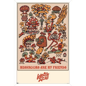 Trends International Killer Acid - Mushrooms Are My Friends Framed Wall Poster Prints - 1 of 4