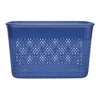 Life Story Lightweight Heavy Duty Storage Woven Trendy Basket 16 Quarts with Built-In Handles for Home Storage and Organization, 2 Pack, Blue - 4 of 4