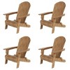 WestinTrends Tuscany HIPS Outdoor Patio Folding Adirondack Chair (Set of 4) - 3 of 4