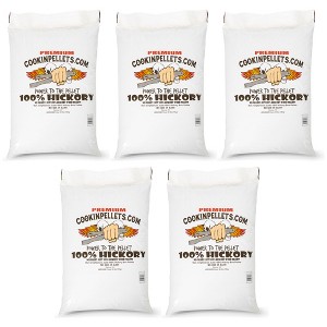 CookinPellets 40-Pound Premium Genuine Hickory Hardwood Grill Smoker Wood Pellets, No Bark, Fillers, and Flavor Oils, for Meat and Veggies (5 Pack) - 1 of 4