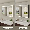 LED Bathroom Medicine Cabinet with Mirror, Surface or Recessed Mount, Defogger, Memory Function, 3-Color Lighting, USB & Outlet, Dimmer - 4 of 4