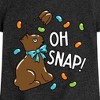 Girls' - Instant Message - Oh Snap Chocolate Bunny Fitted Short Sleeve Graphic T-Shirt - 2 of 4