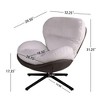 CAVINAS Faux Leather Upholstered Accent Chair,Modern Swivel Chair  with Metal Base Frame for Bedroom,Reading Room - 3 of 4