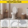 COZONY 19 Inch Elongated Toilet Seat - Soft Close Lid Quick-Release, Quick-Attach Hardware & Grip-Tight Bumpers, Easy Install & Clean White - 2 of 4