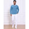 INSPIRE CHIC Men's Slim Fit Crew Neck Long Sleeve Soft Twist Textured Cable Knit Pullover Sweater - 2 of 4
