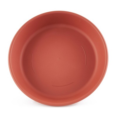 Terracotta Clay Oval Plastic Outdoor Plant Saucer