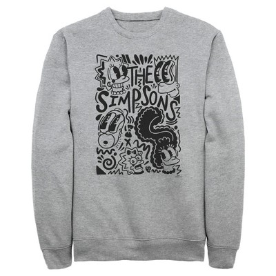 Men's The Simpsons Classic Pop Art Family Sweatshirt : Target