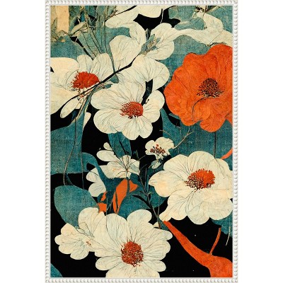 Amanti Art Eastern Garden Blooms Canvas Wall Art Print Framed 23 x 33-in.