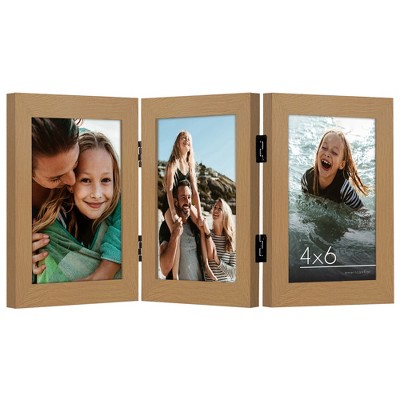 Americanflat Hinged Picture Frame with shatter-resistant glass - Available in a variety of sizes and styles
