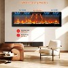 Acekool 72" Smart Electric Fireplace, WiFi/Remote Control, 1500W/750W Heater, 12 Flame Colors, Wall Mount or Recessed - 2 of 4