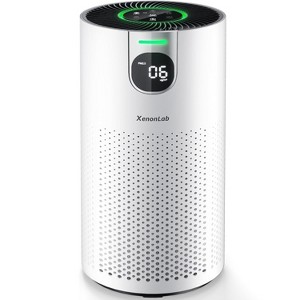 HEPA Air Purifiers for Home Large Room Cover 1200 Ft² with Air Quality Monitor 20dB Sleep Mode,6 Settings,black - 1 of 4