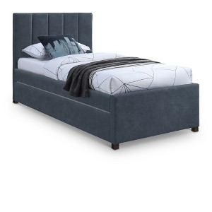 Meridian Furniture,Hudson Vegan Leather Twin Trundle Bed - 1 of 4