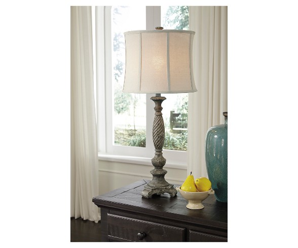Alinae Table Lamp Antique Gray (Lamp Only) - Signature Design by Ashley