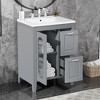 Kumasinova 24" Bathroom Vanity,Cabinet with Ceramic Sink,2 Drawers,1 Moru Glass Door,Adjustable Shelf,Vanity Cabinet for Smalle Bathroom - 2 of 4