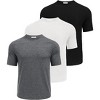 Pinspark Men's 3 Pack Workout Shirts - Quick Dry Gym Athletic Shirts Moisture Wicking Short Sleeve T Shirts Black/Medium Gray/Army Green S - 3 of 4