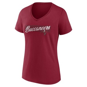 NFL Tampa Bay Buccaneers Women's Short Sleeve V-Neck T-Shirt - 1 of 3