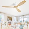 HOMLUX 52" Remote Control Ceiling Fan with Reversible Motor,Brown - 3 of 4