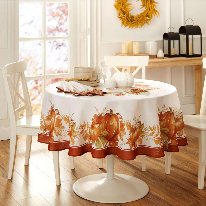 Autumn Pumpkin Grove Fall  Tablecloth - Elrene Home Fashions, 2 of 4