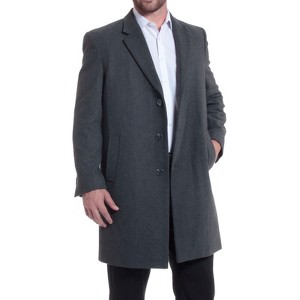 Alpine Swiss Luke Mens 3 Button Tailored Wool 37" Walker Car Coat - 1 of 4